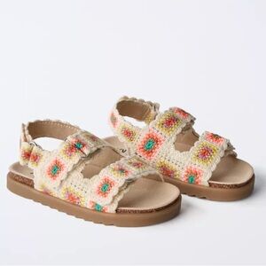 Zara Colorful Crochet Kids Sandals